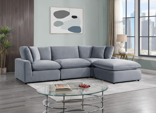 SKY 118" Gray Velvet Modular Sectional