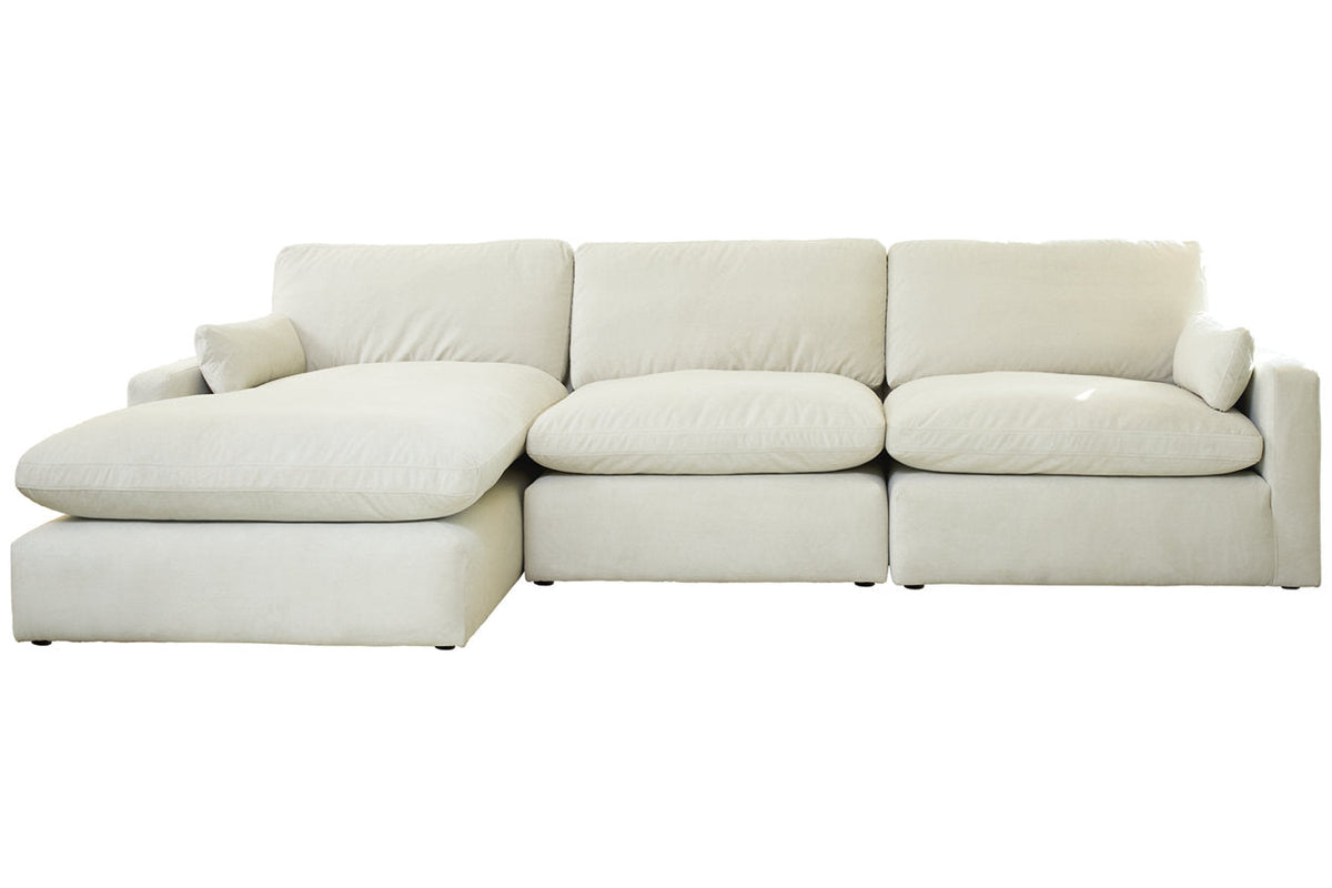 Sophie Light Gray 3-Piece LAF Sofa Chaise 15704