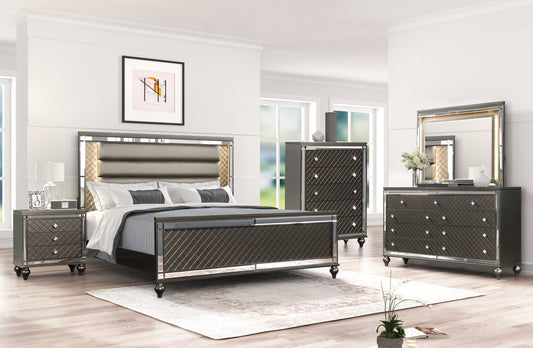 Stars Charcoal Panel Bedroom Set