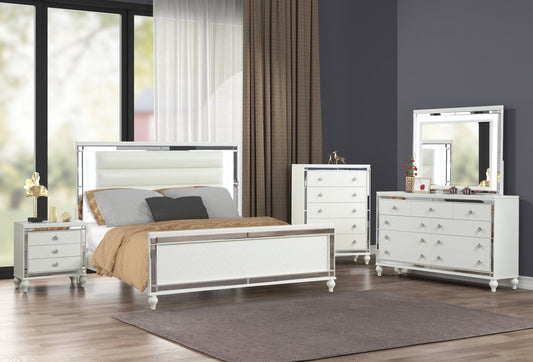 Stars White Panel Bedroom Set