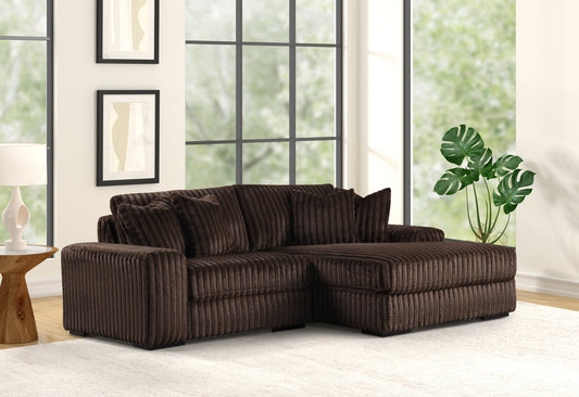 Sunday2 102" Chocolate 2pc Sectional