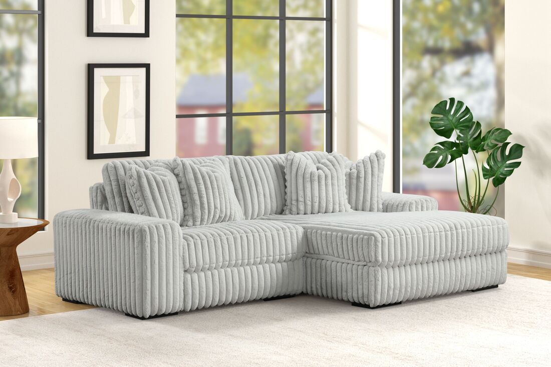 Sunday2 102" Grey 2pc Sectional