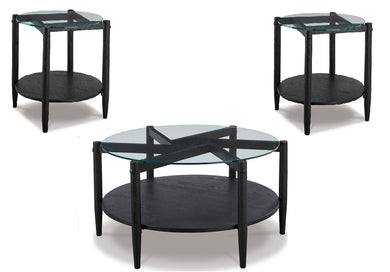 Westmoro Black 3pc Coffee Table Set T331-8
