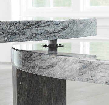 Surmour Gray/Brown Stacked Coffee Table Set T600