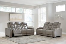 Load image into Gallery viewer, The Man-Den Gray POWER Reclining Sofa and Loveseat U85305