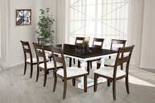 Load image into Gallery viewer, Thomas White/Brown 9pc Dining Room Set