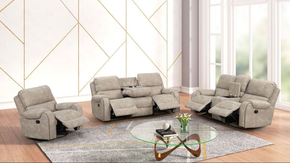 Titan Stone OVERSIZED 3PC Reclining Set 1002