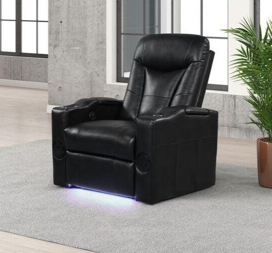 TOPGUN Black - Power Recliner (Bluetooth Speaker + Led Light)