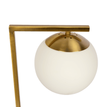 Load image into Gallery viewer, Velvet Globe Table Lamp White Opal Glass with Dimmer Switch Inline