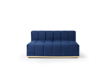 Load image into Gallery viewer, Elisha Navy Velvet Double Chaise Sectional