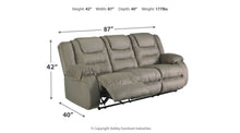 Load image into Gallery viewer, McCade Cobblestone Reclining Sofa | 10104