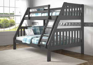 1018 - Twin over Full Bunk Bed Grey