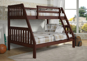 1018 - Twin over Full Bunk Bed Brown