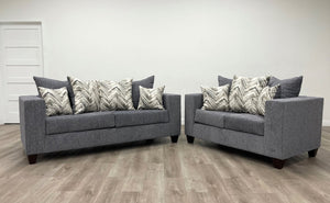 Monroe  Charcoal Fabric Sofa and Loveseat110