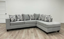 Load image into Gallery viewer, Monroe Gray Fabric Sectional Sofa 110