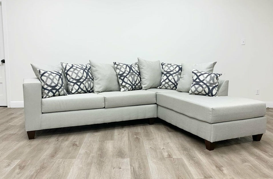 Monroe Linen Fabric Sectional Sofa 110