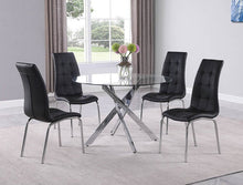 Load image into Gallery viewer, Jetta Black Round Glass-Top Dining Room Set 1172
