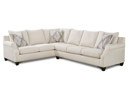 Megan Cream Fabric Sectional 1190