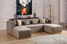 Load image into Gallery viewer, Siesta Mink Velvet Double Chase Sectional