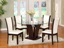 Load image into Gallery viewer, Camelia White/Brown Round Dining Set | 1210
