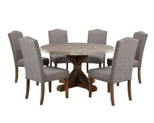 Load image into Gallery viewer, Vesper Brown/Gray Marble Round Dining Set | 1211