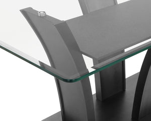 Camelia Grey Rectangular Glass-Top Dining Set 1216