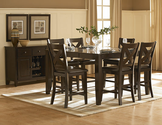 Crown Point Dark Brown Counter Height Set | 1372