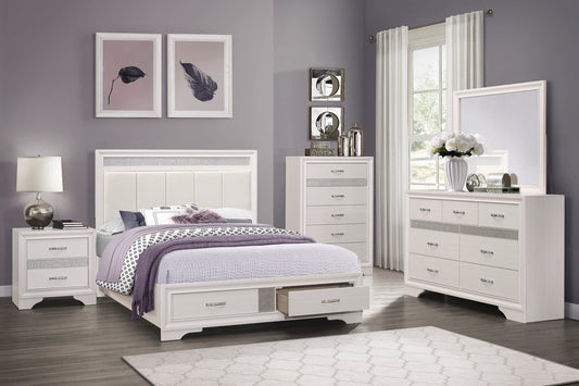 Luster White Storage Platform Bedroom Set

1505