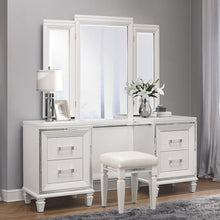 Load image into Gallery viewer, Tamsin White Vanity Set with Stool