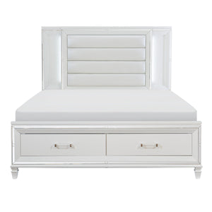 Tamsin White LED Storage Platform Bedroom Set 1616