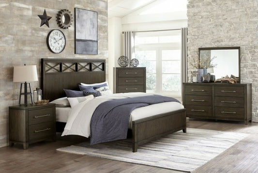 Griggs Dark Brown Panel Bedroom Set 1669