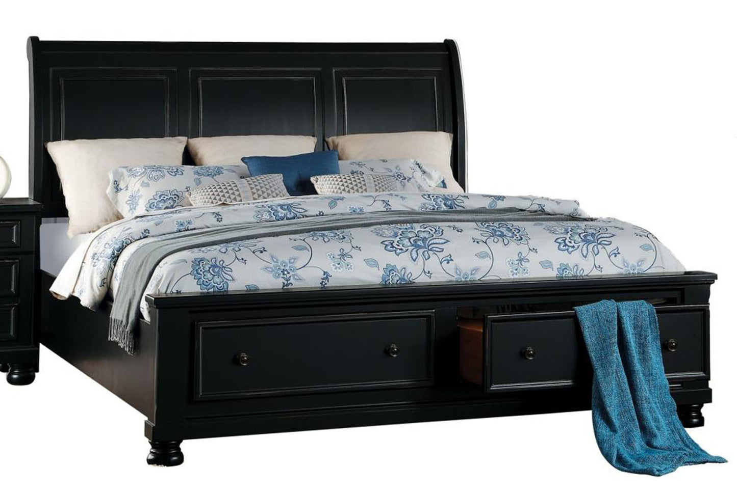 Laurelin Black Storage  Bedroom Set 1714 - Harwin Furniture