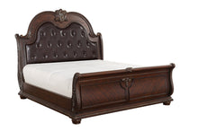 Load image into Gallery viewer, Cavalier Dark Cherry Upholstered Bedroom Set  1757