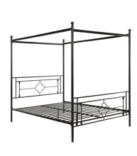 Load image into Gallery viewer, Hosta Black Twin Metal Canopy Platform Bed | 1758