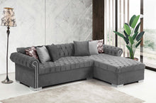Load image into Gallery viewer, Icarus Gray Velvet Sectional