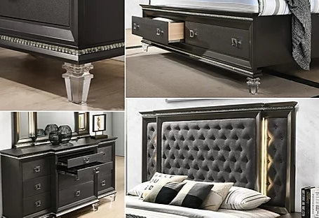 Madrid LED Storage Bedroom Set |B4000