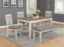 Load image into Gallery viewer, Nina White/Brown  Dining Set | 2217