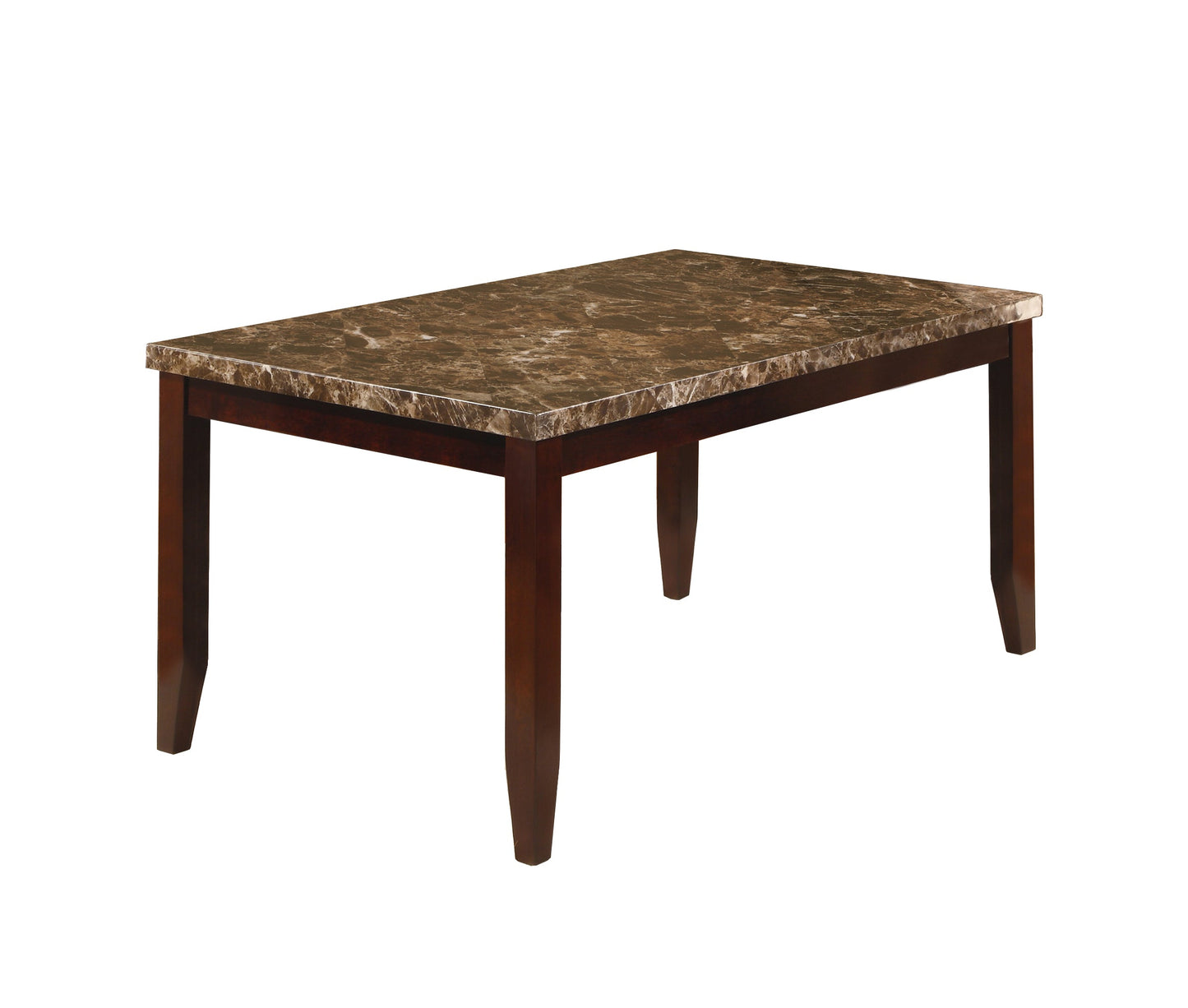 Ferrara Brown Faux Marble Rectangular Dining Set | 2221