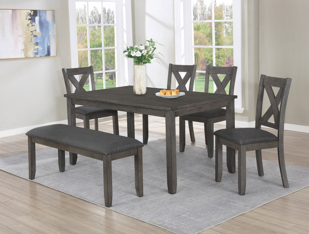 Favella Dark Gray Dining Set 2323