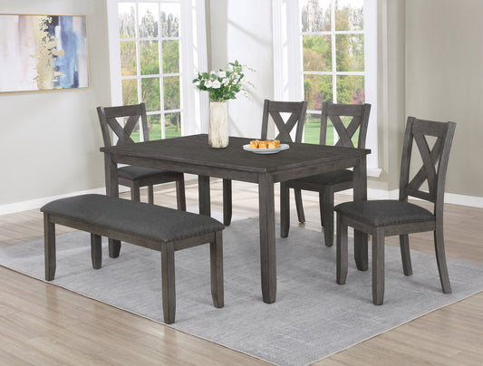 Favella Dark Gray Dining Set 2323