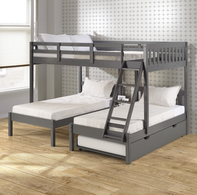 2332-FTTDG - Full over Double Twin w/ Twin Trundle Bed
