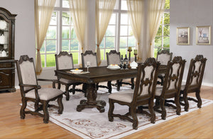 Neo Renaissance Dark Oak Formal  Extendable Dining Set | 2420