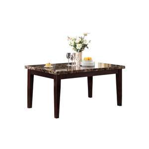 Teague Brown Faux Marble  Dining Set | 2544
