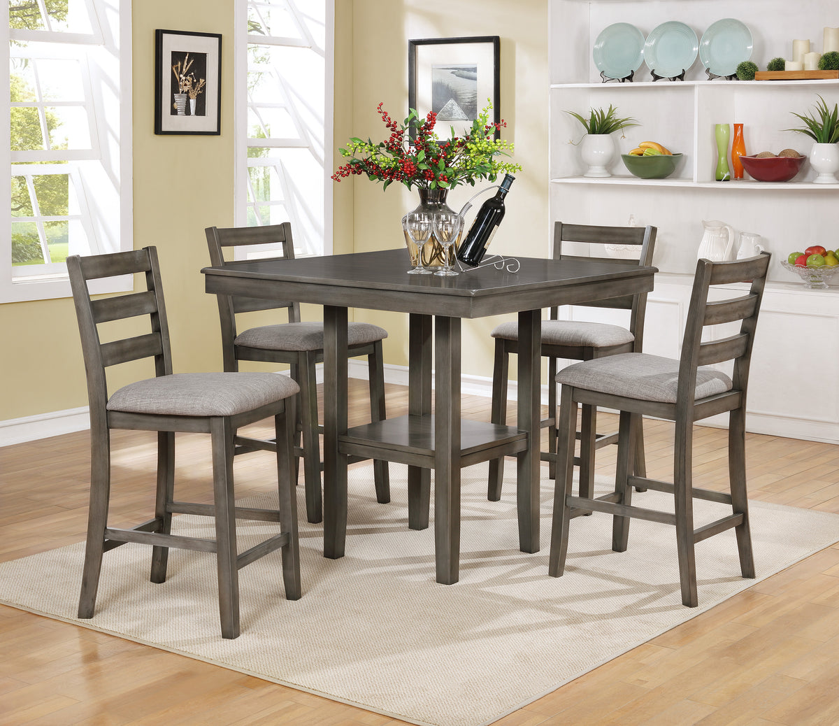 Tahoe Gray 5pc Counter Height  Set | 2630