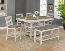 Load image into Gallery viewer, Nina White/Gray Counter Height Set| 2715