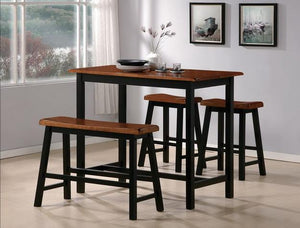 Tylor Brown/Black 4pc  Counter Height  Set | 2729