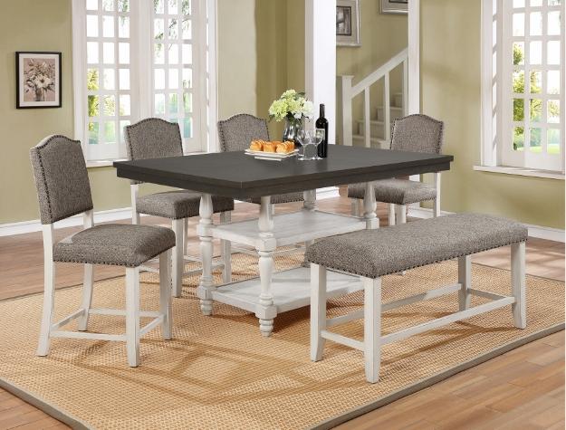 Clover Counter Height Set with Bench| 2765