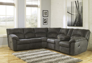 Tambo Pewter Reclining Sectional 27801
