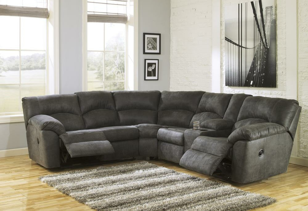 Tambo Pewter Reclining Sectional 27801