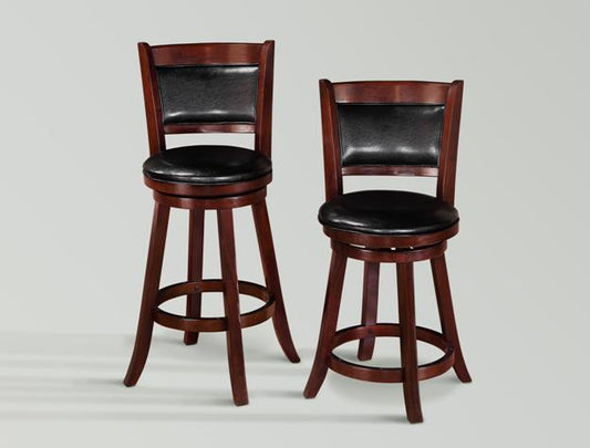 Cecil 29" Cherry Swivel Bar Stool, Set of 2